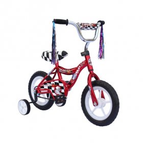 Wonder Wheels 12" Boy's or Girl's BMX Bicycle S-Type Frame EVA Tire No Brake Bike Kid's Bike - Red