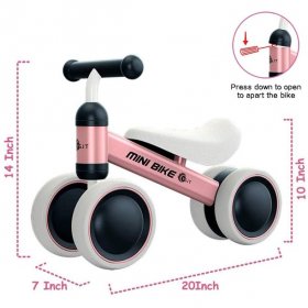 YGJT YGJT Baby Balance Bikes Toys for 1 Year Boys Girls Baby Walker Ride On 10 Months-24 Months First Birthday Gift Pink