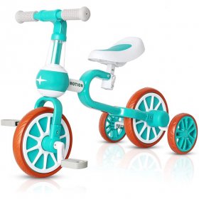 VOKUL 3 in 1 Baby Balance Bike, Toddler Tricycle Bike Toys with Detachable Pedals,Kids Walking Tricycle/Bicycle for 1-4 Years Old ,3 Wheel Bike Trikes First Birthday Gift