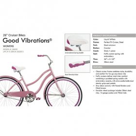 Huffy Good Vibrations 26" (Perfect Fit Frame) Womens Cruiser Bike