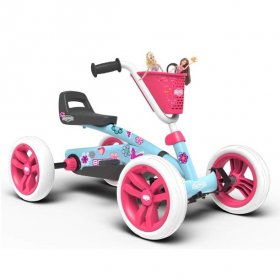 Berg Buzzy Bloom Toddler Adjustable Compact Pedal Powered Go Kart, Light Blue