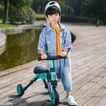 2-in-1 Foldable Children's Tricycle, toddler Tricycle for Children Aged 2 3 4