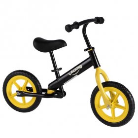 fitup Kids Balance Bike, No Peadal Toddlers Walking Bicycle for 2-4 Years Old, Adjustable Seat Height and Handle, Toddler Balance Push Bike with 11" EVA Polymer Foam Tire, Yellow