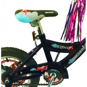 USToyOutlet 12" BMX S-Type Frame Bicycle Coaster Brake One Piece Crank Chrome Rims Black Air Tire Kid's Bike - Black