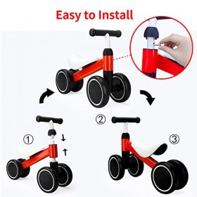 Bodaon Balance Bike for 1 Year Old, Boy Toy Ride on Baby Bike, for Girl Red