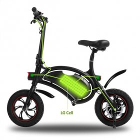 12''APP Control Folding Electric Bike Bluetooth System 350W 36V 6AH Lithium Battery Smart Electric Mountain Bicycle With Automatic Headlight