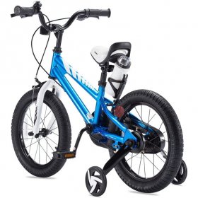 RoyalBaby Boys Girls Kids Bike BMX Freestyle 2 Hand Brakes Bicycles with Training Wheels Child Bicycle | 16 Inch With Kickstand and Training Wheels