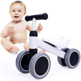 Bodaon Baby Balance Bike, Ride on Toys for 1-2 Year Old, Best Cool Birthday Gifts for Boy and Girl, Christmas Kids Tricycle White