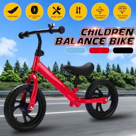 SELLCLUB Kids Balance Bike, No Pedal Toddler Bike with Carbon Steel Frame 360
