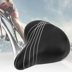 ACOUTO PU Leather Good Elastic Rainproof General Double Spring Electric Bicycle Seat Cushion Bike Saddle Cycling Accessory