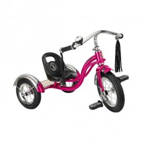 Schwinn Roadster Tricycle for Toddlers and Kids Classic Tricycle Bright Pink