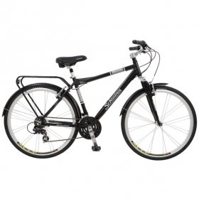 Schwinn Discover 700c Hybrid Bicycle with Full Fenders and Rear Cargo Rack