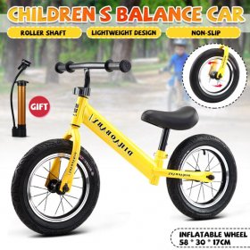 Bestgoods Adjustable Kids Balance Bike Baby Balance Scooter with Air Pump, Adjustable Seat & Handlebar,Comfortable seat, Anti-skid Shockproof Tires Kids Bicycle for 2-6 Year Olds 16.5"x21.7"x33"