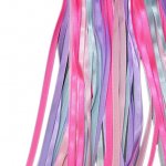 Tinksky TINKSKY A Pair of Children Bike Handlebar Ribbons Colorful Scooter Tassels(Pink and Purple)