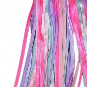 Tinksky TINKSKY A Pair of Children Bike Handlebar Ribbons Colorful Scooter Tassels(Pink and Purple)