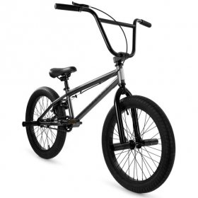 Elite 20" BMX Stealth Bicycle Freestyle Bike 1 Piece Crank Gunmetal Grey 2021