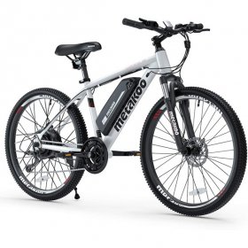 2021 new 26" Electric Bike Cybertrack 100, 3 Hours Fast Charge, BAFANG 350W Brushless Motor, 36V/10.4Ah Removable Lithium-Ion Battery, Electric Mountain Bike with Shimano 21-Speed and Suspension Fork