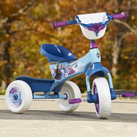 Huffy Frozen 2 Kid Tricycle 3 Wheel Trike with Two Storage Bins